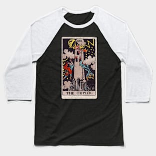 Tarot: The Tower (Vintage) Baseball T-Shirt